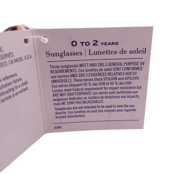 NWT Janie And Jack Cat Eye Sunglasses Girls 0-2 Years Tortoiseshell Pink - Picture 8 of 8